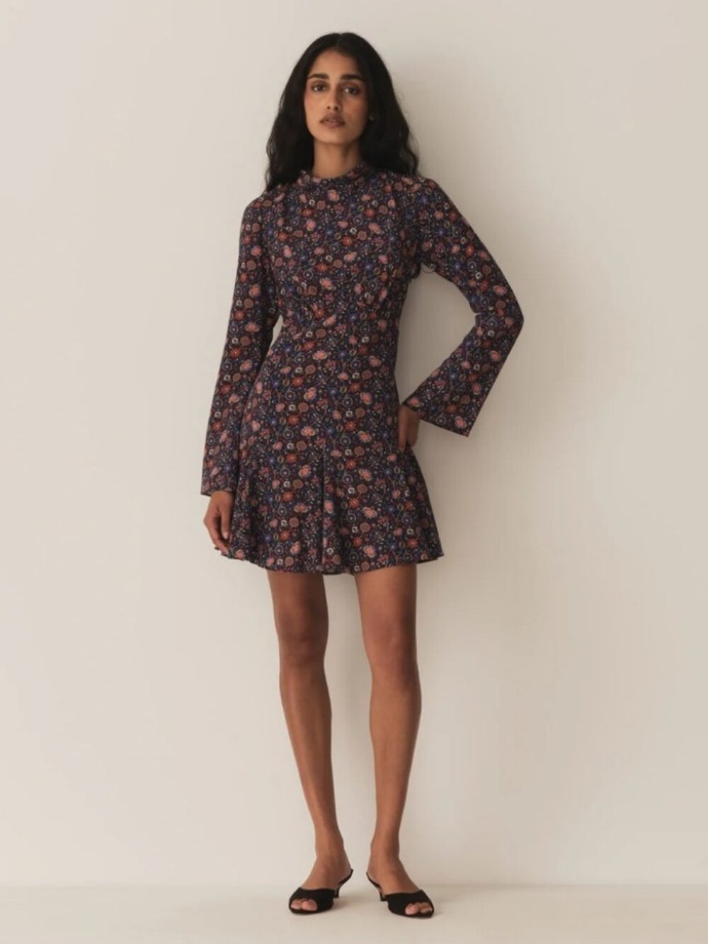 DOEN Selena Silk Dress in Midnight Riviera Medallion | Like New